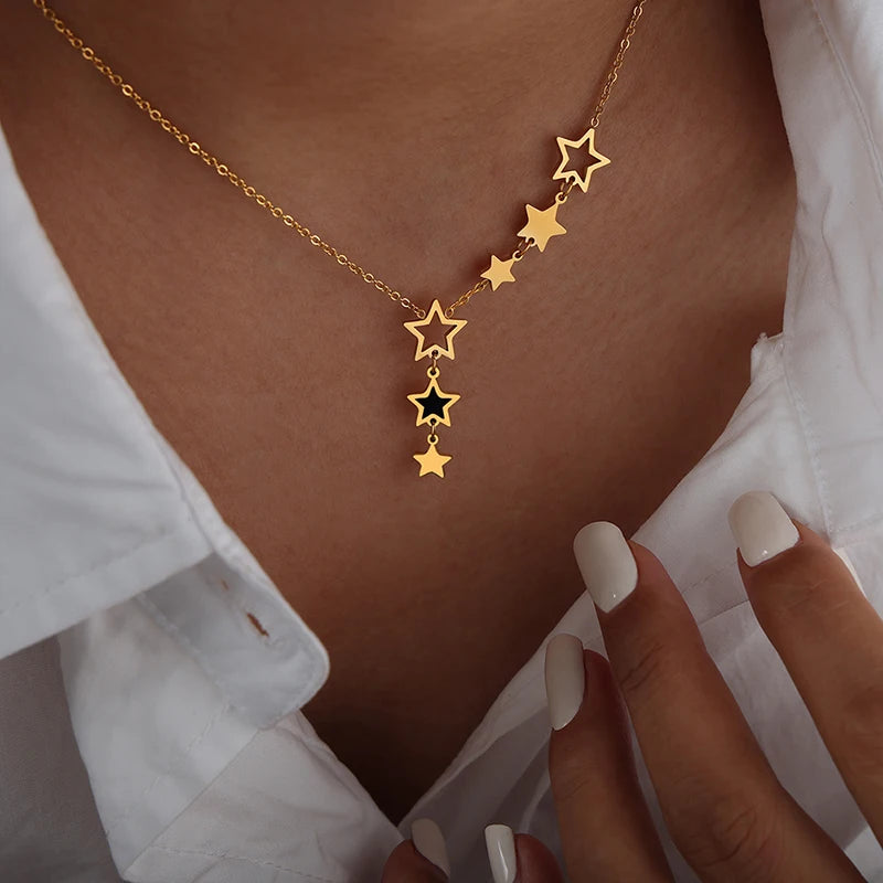 Golden Stars Necklace