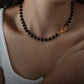 Round Black Agate Necklace