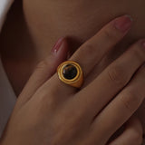 Brown Muse Emerald Ring